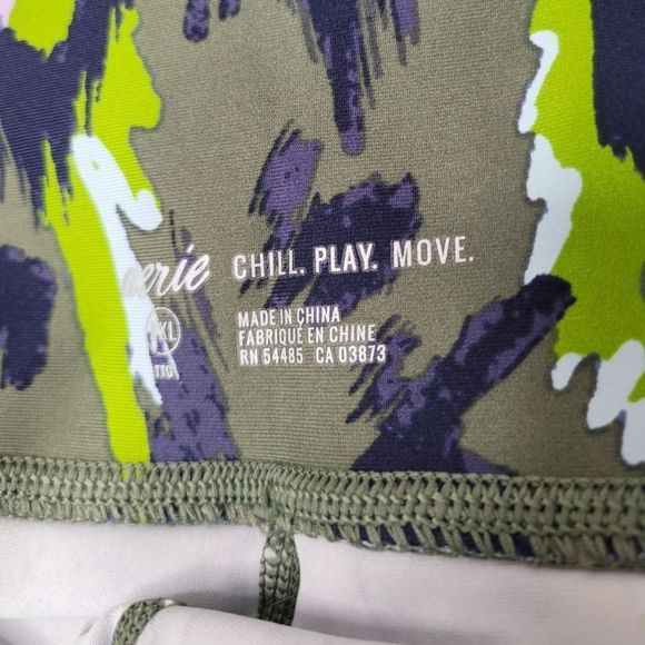 AERIE MOVE HIGH WAISTED TRACK 7/8 LEGGING Olive Fun XXL - Picture 2 of 5